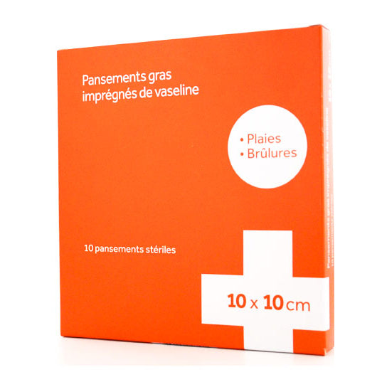 Pansements gras imprégnés de vaseline