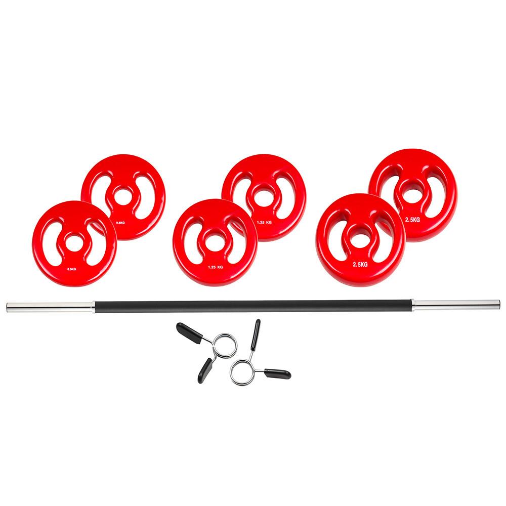 Set de pompes Pesos Aperto Small 9,5kg avec tige et stop disques