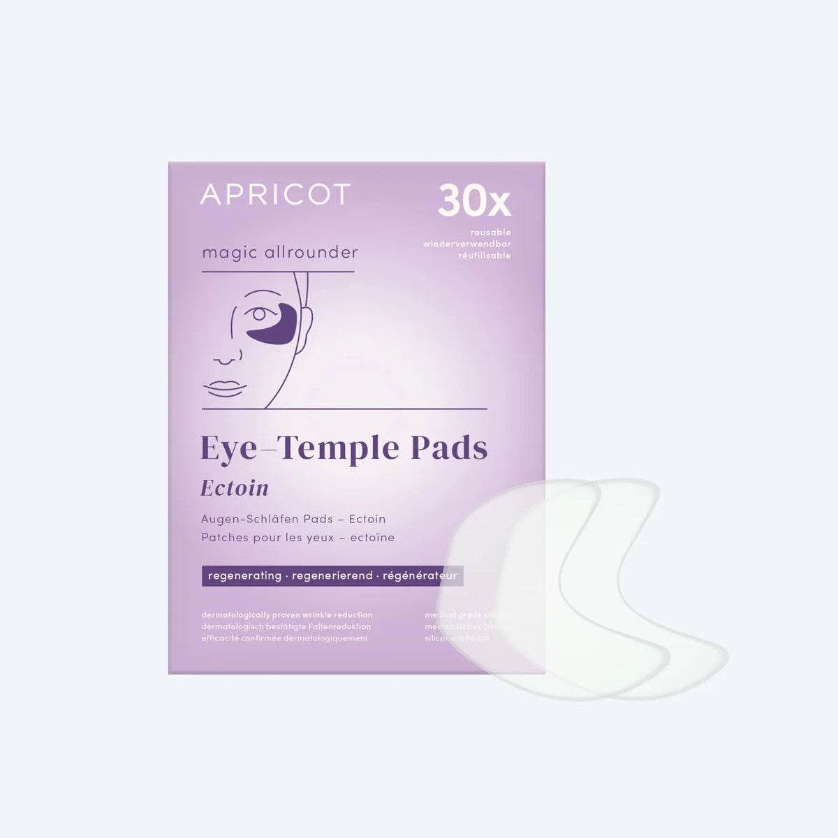 2 Patchs régénérant yeux et tempes à l'éctoïne réutilisable