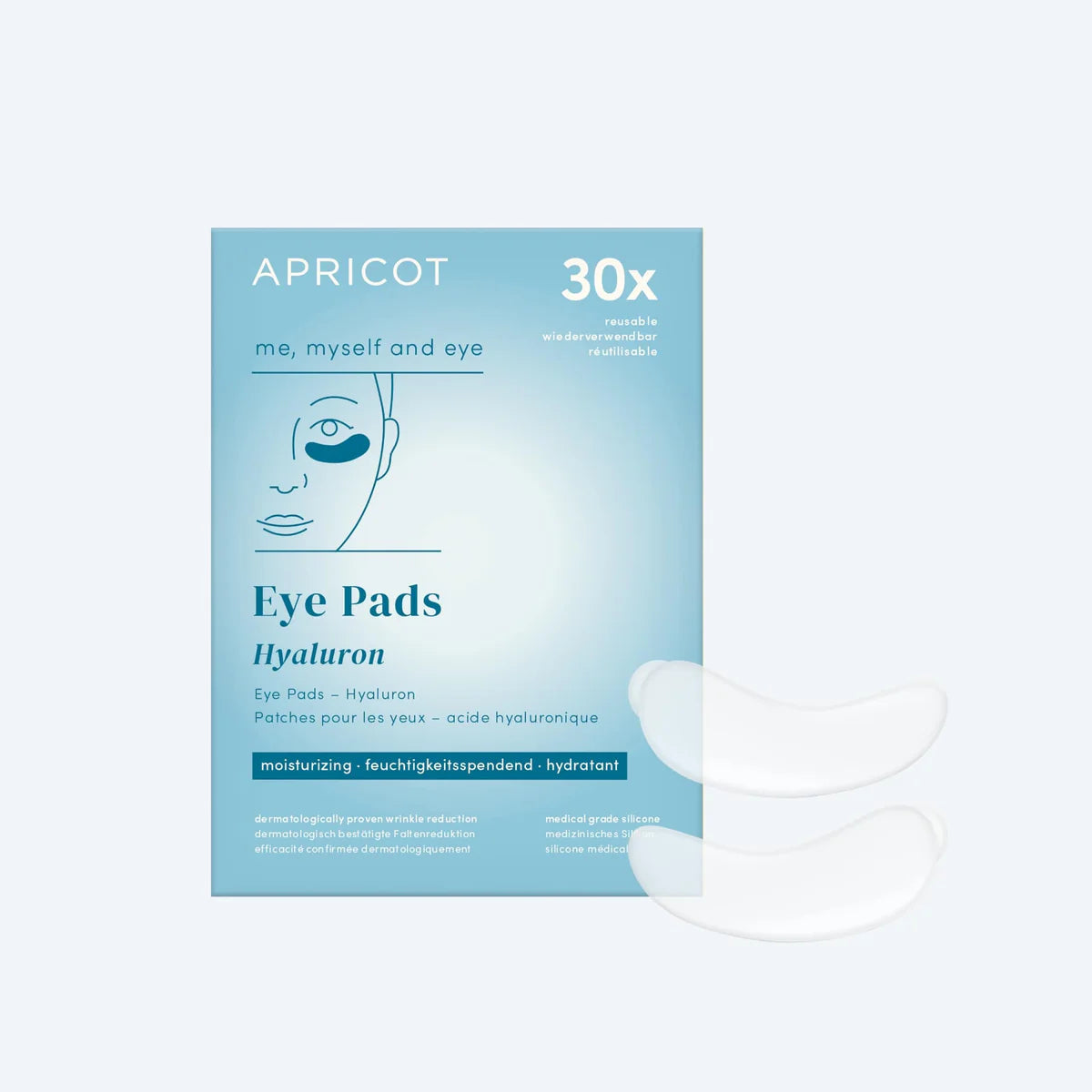 2 Patchs hydratant yeux à l'acide hyaluronique réutilisable