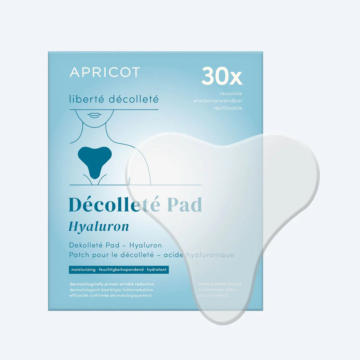 1 Patch hydratant décolleté à l'acide hyaluronique réutilisable