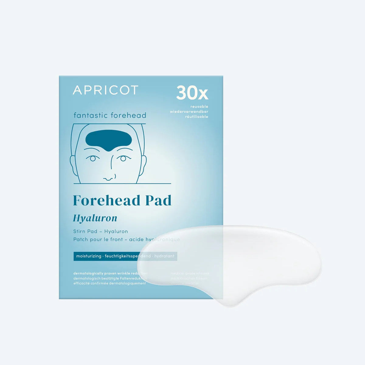 1 Patch hydratant front à l'acide hyaluronique réutilisable